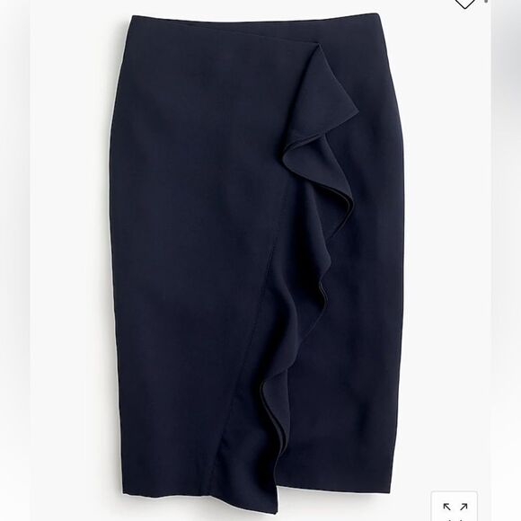 J.Crew Ruffle pencil skirt in 365 crepe - Picture 1 of 3